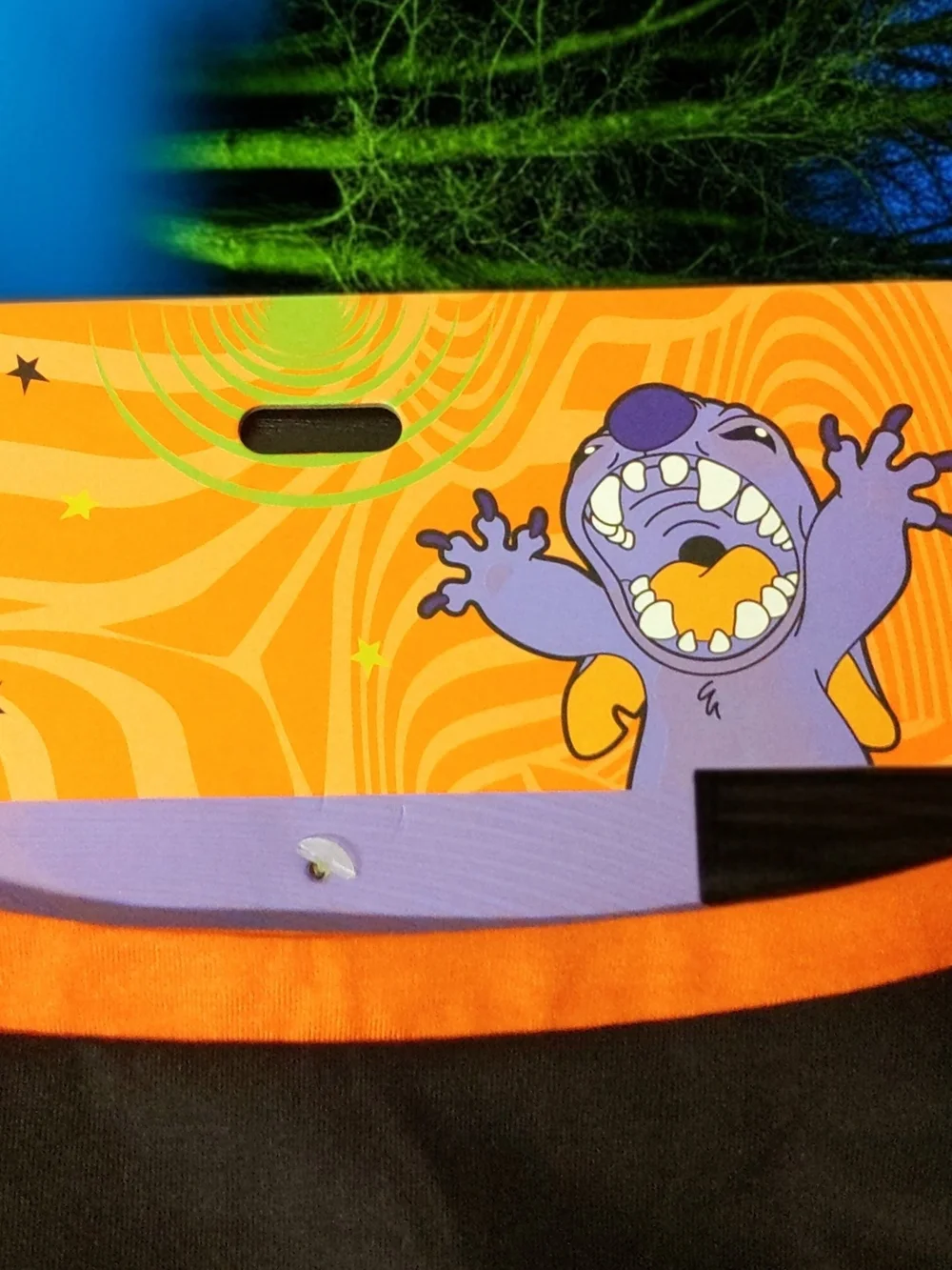 Disney Black and Orange Halloween Pet Tee with Stitch Pumpkin Graphic